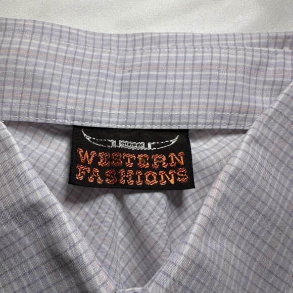 Western Fashions Shirt Mens 16 /30 Beige Pearl Snap Long Sleeve - Picture 6 of 6